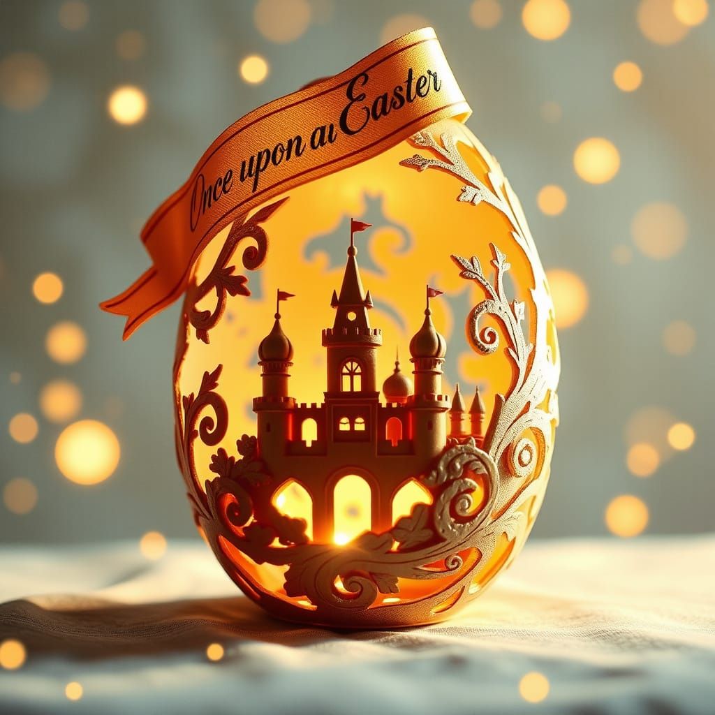 Whimsical Easter Castle Illuminates Dreamy Landscape