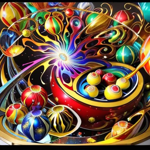 Surreal Pinball Machine in Many Worlds