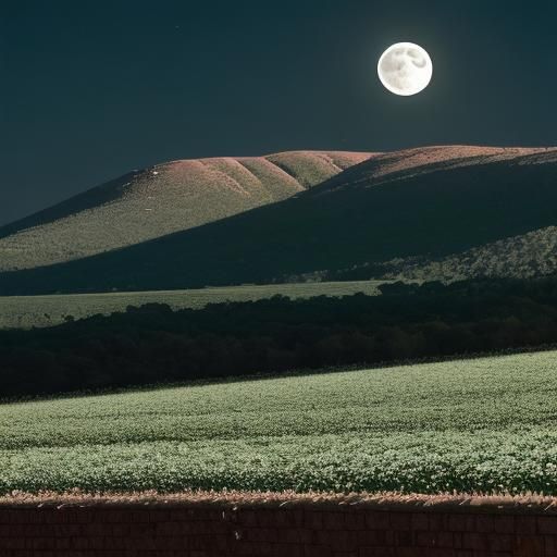 Surreal Night: Giant Tomato Moonscape