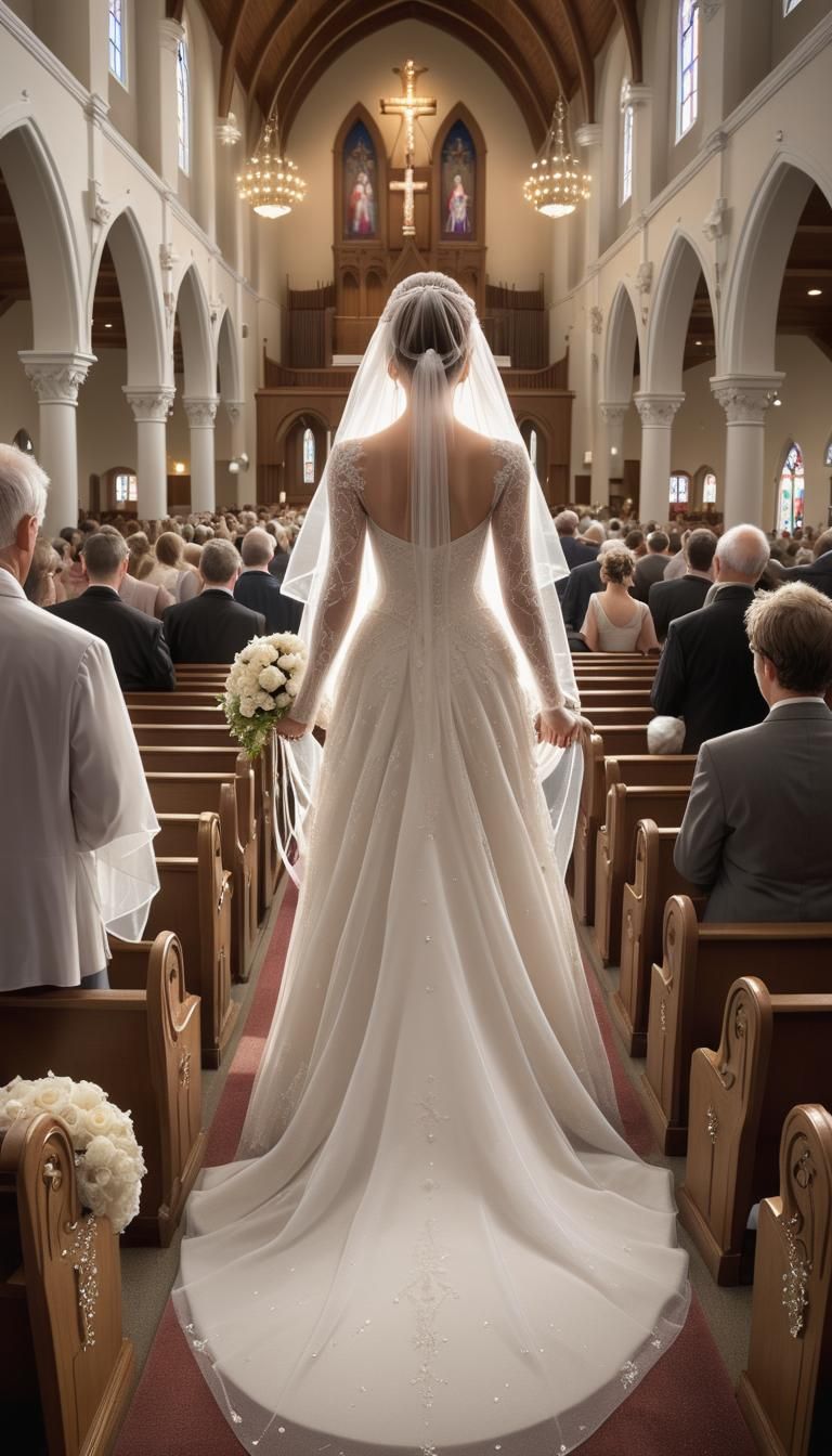 Photo from Behind, Beautiful Bride