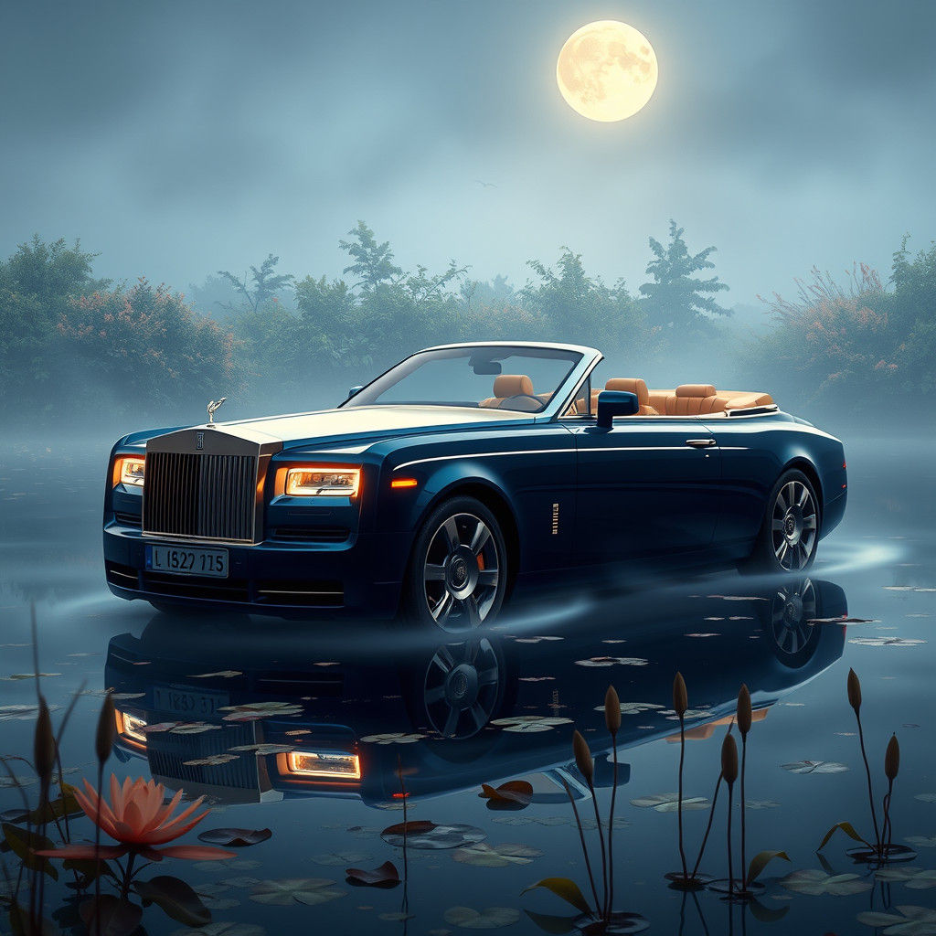 Rolls Royce Boat Tail on Moonlit Lake