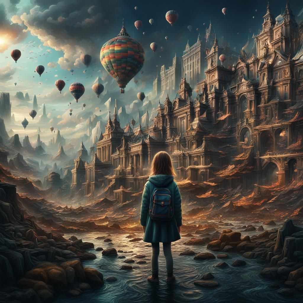 Intricate Digital Painting of a Girl with Autism