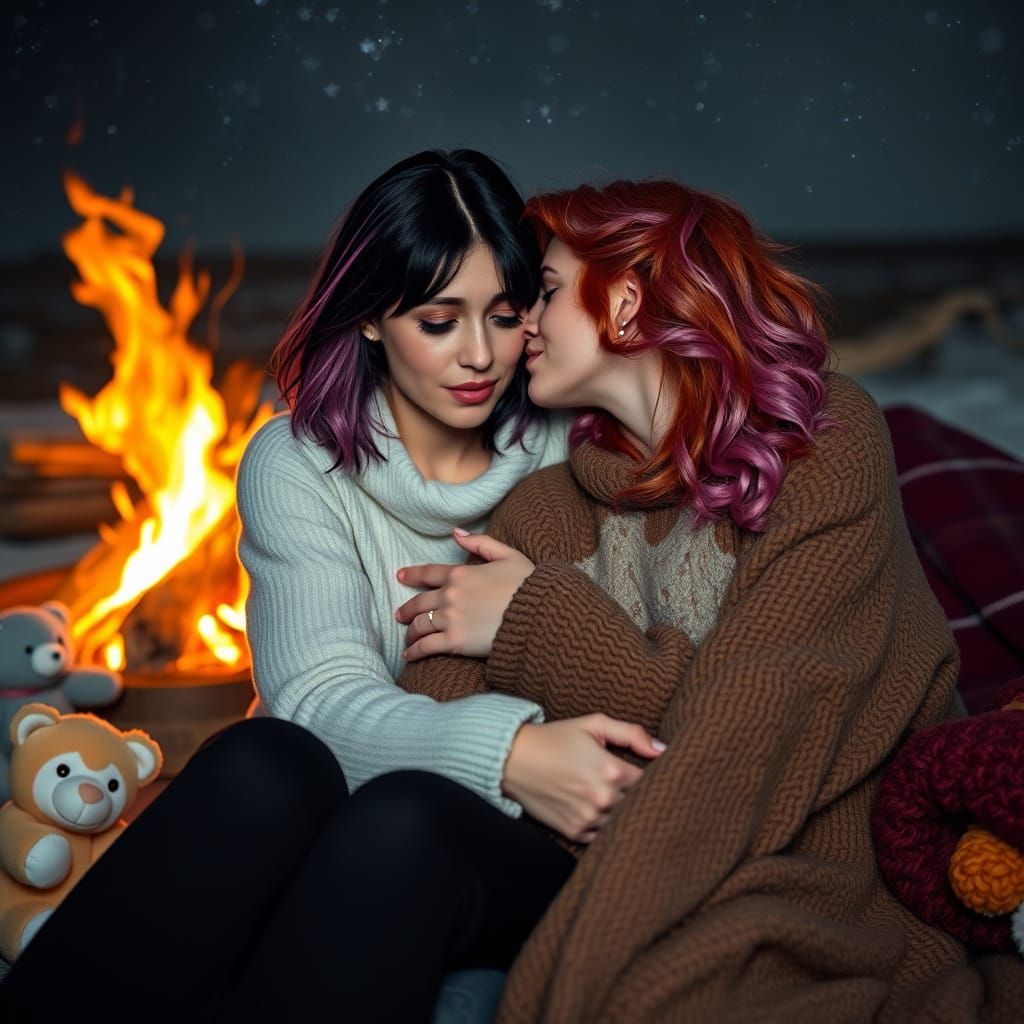 Comfort and Love Under a Starry Sky