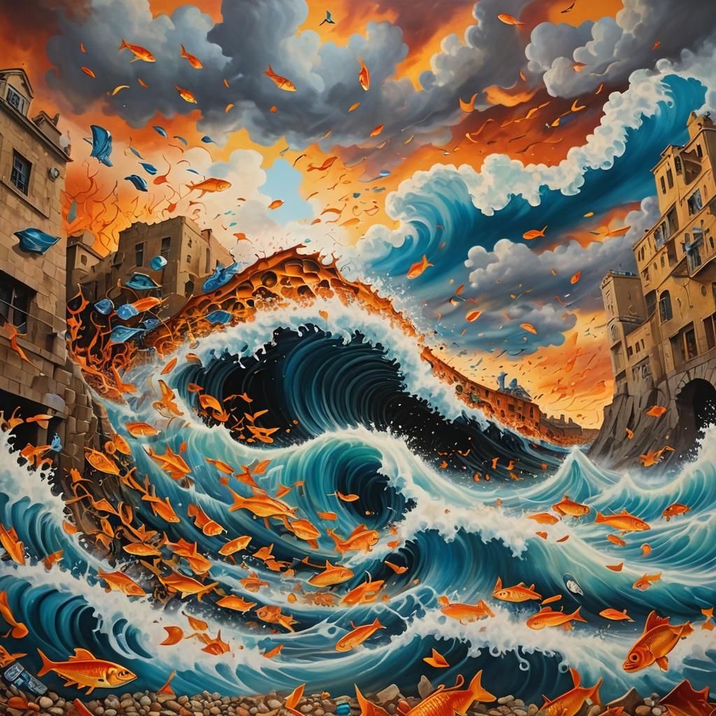 Surreal Metal Wave in Underground Cavern