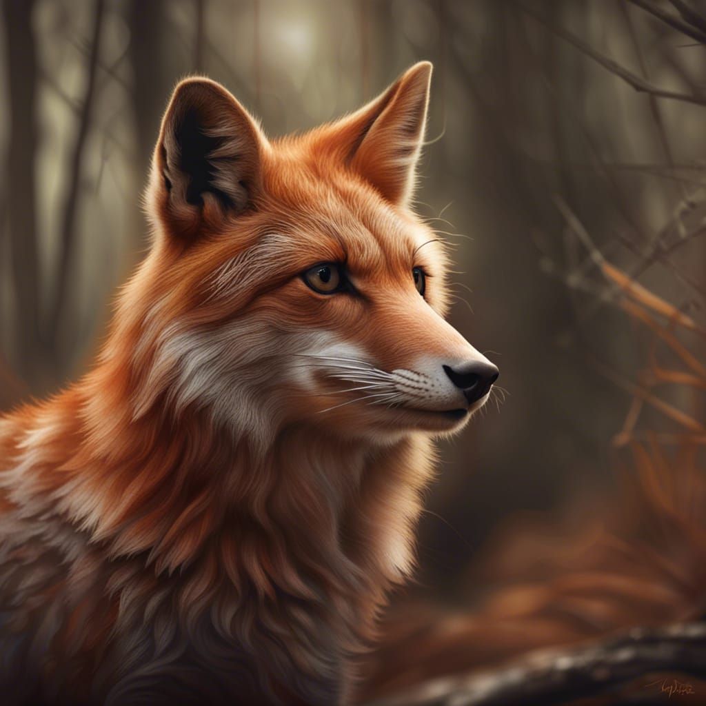 Fox Ninja Warrior with Katana