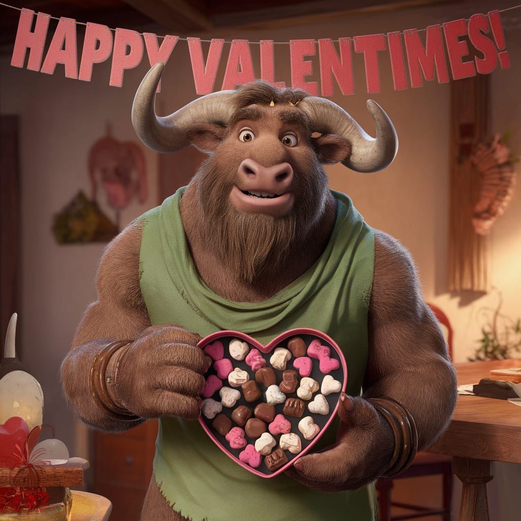 Happy Valentimes! in Photorealistic Pixar CGI