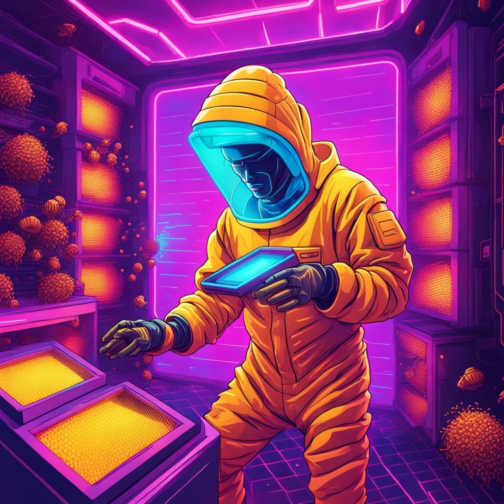 Futuristic Beekeeper Opens Electronic Beehive