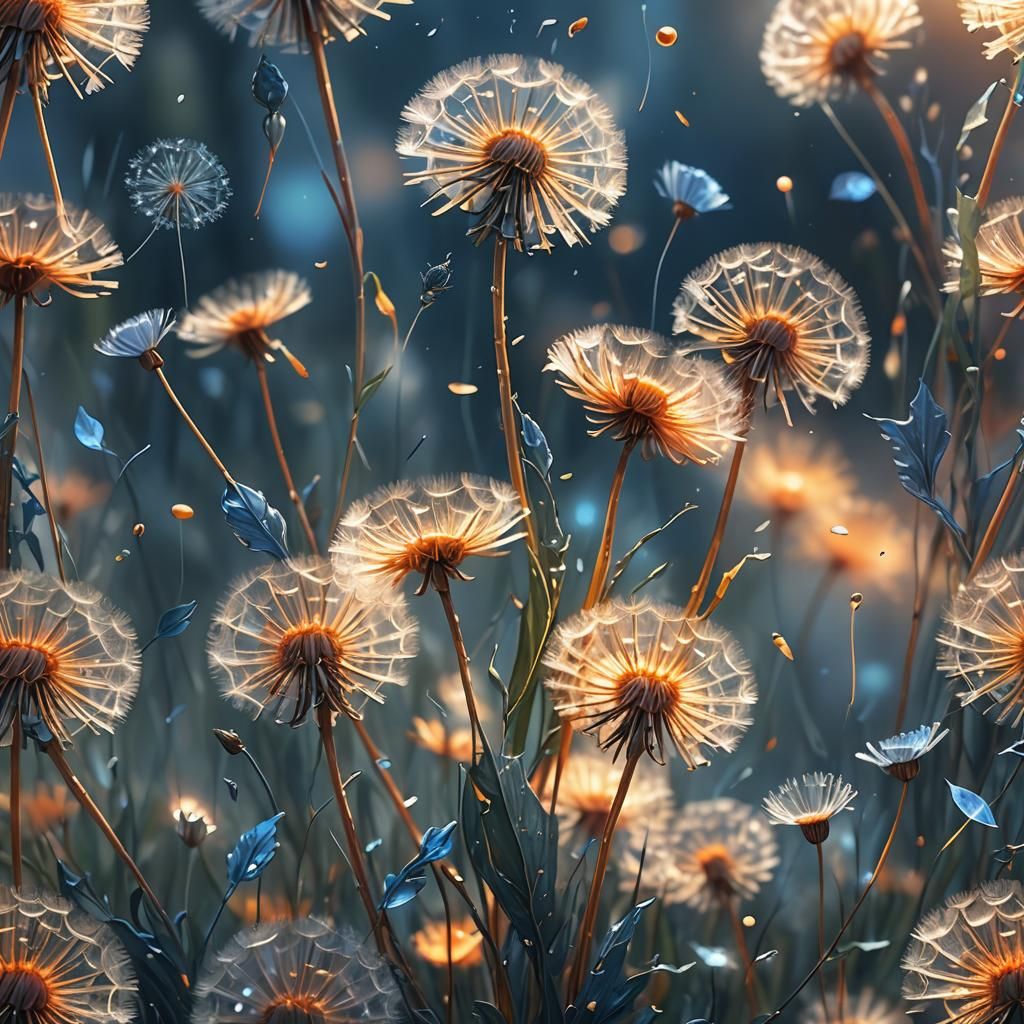Glowing Dandelion in Ethereal Fantasy Concept Art
