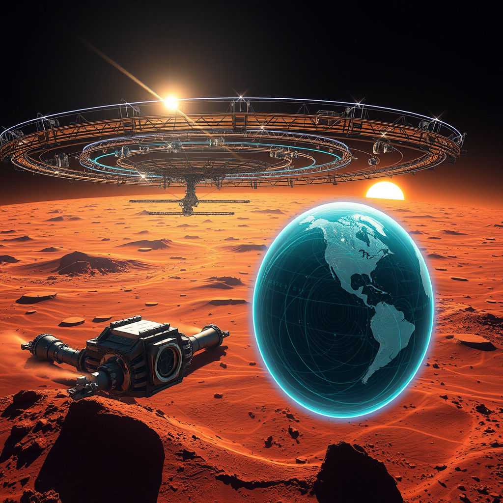 Artificial Magnetosphere Technical Diagram in Hyperrealistic...