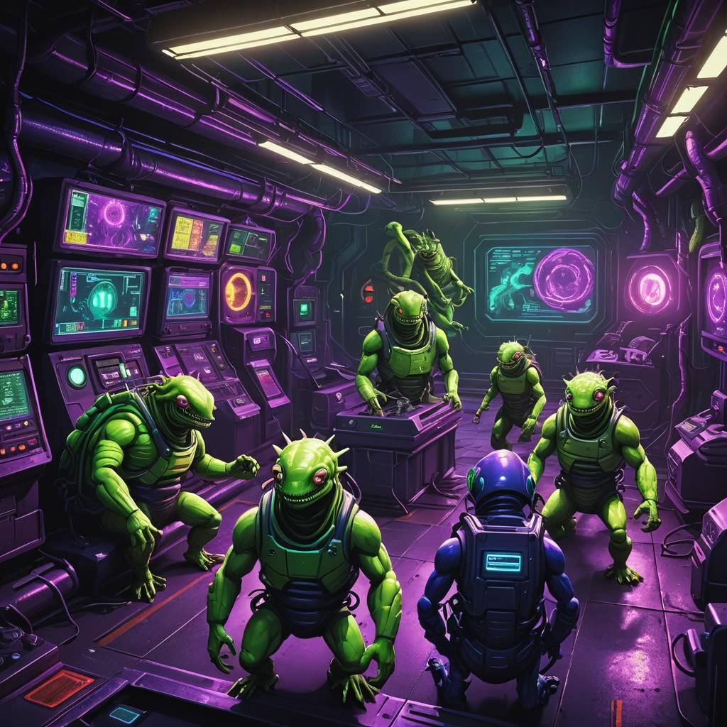 Evil Mutant Worms Plan Domination in Sci-Fi Lair