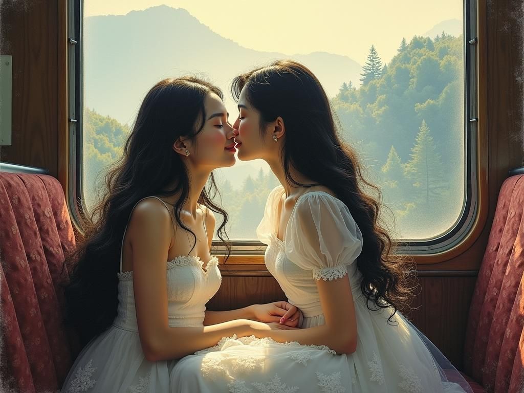 Vietnamese Woman and Italian Ghost on French Train