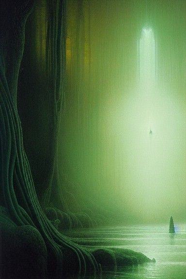 Priest of the Indigo Stream in Heroic Fantasy Style