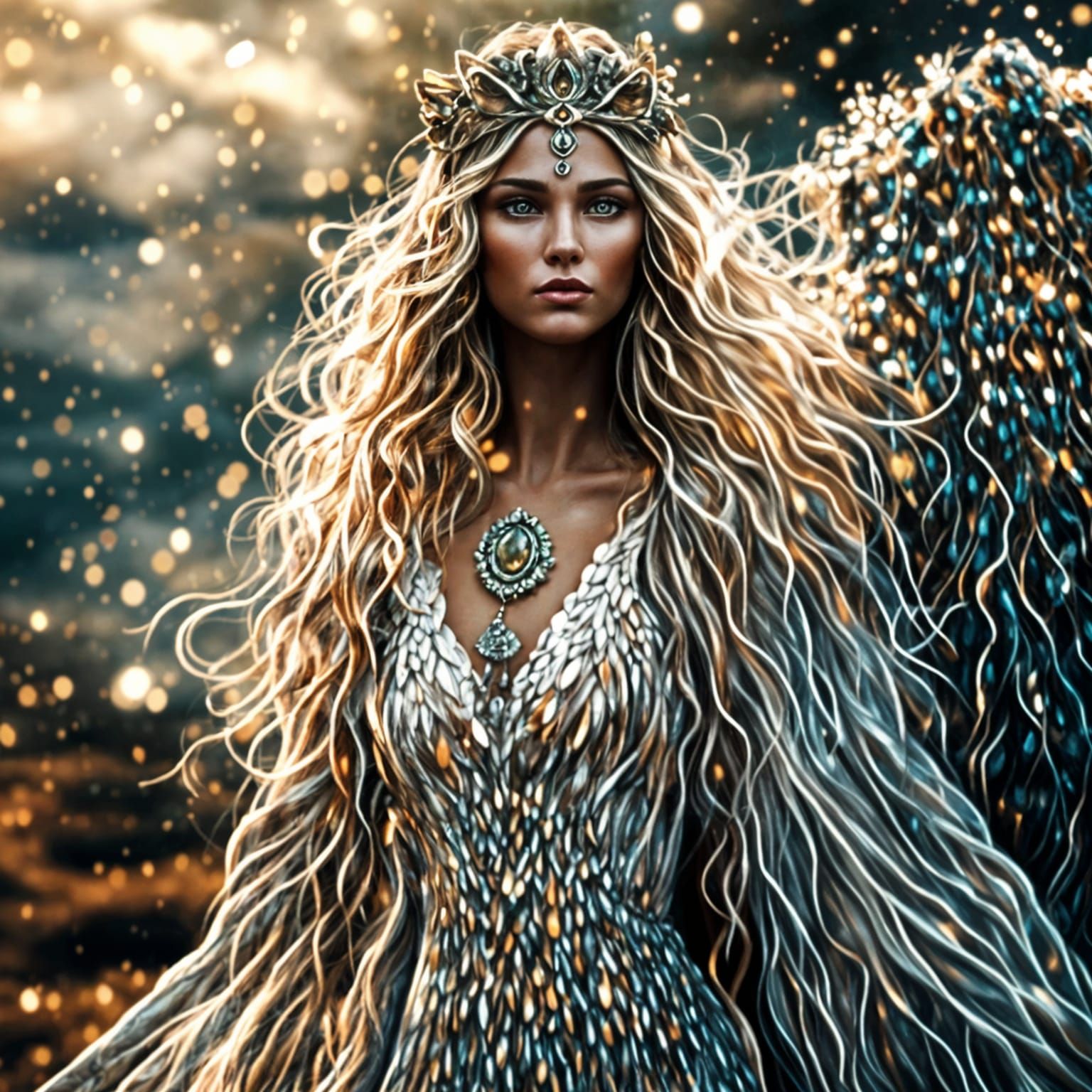 Scottish Angel with Third Eye Gemstone