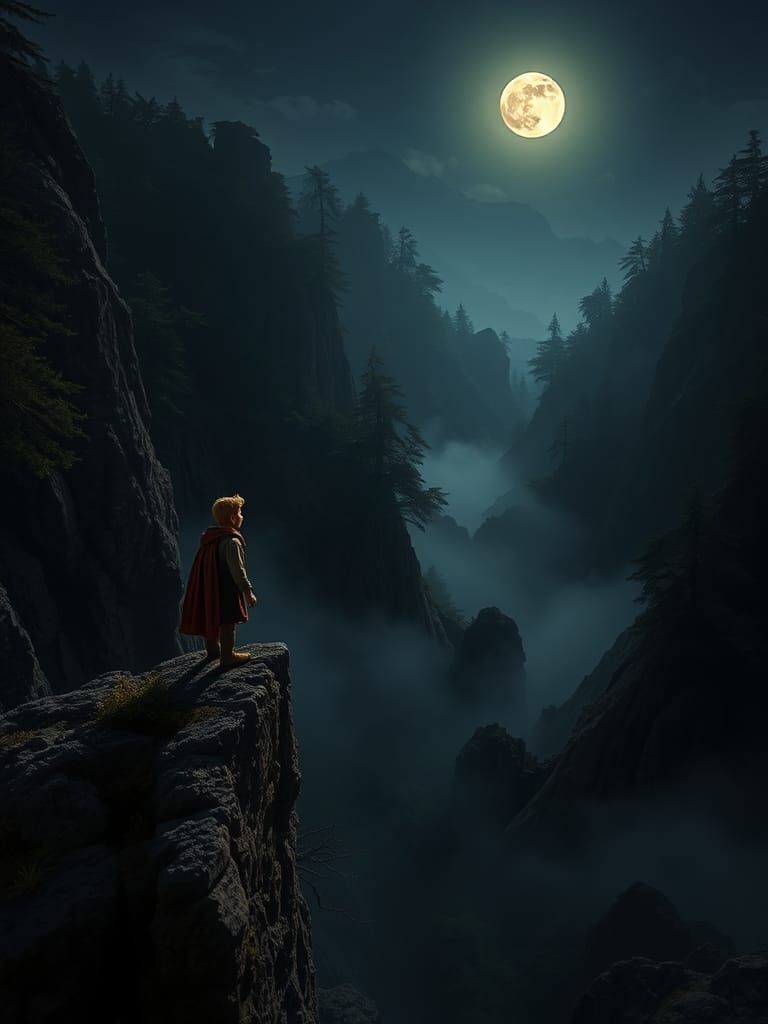 Play-Doh Hero Gazing into Misty Valley