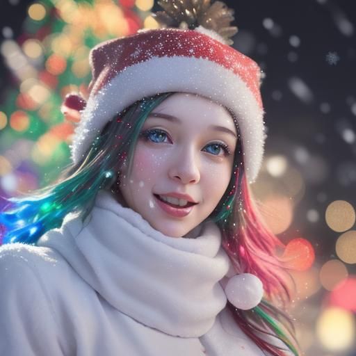 Abstract Christmas Lights with Bokeh Effect