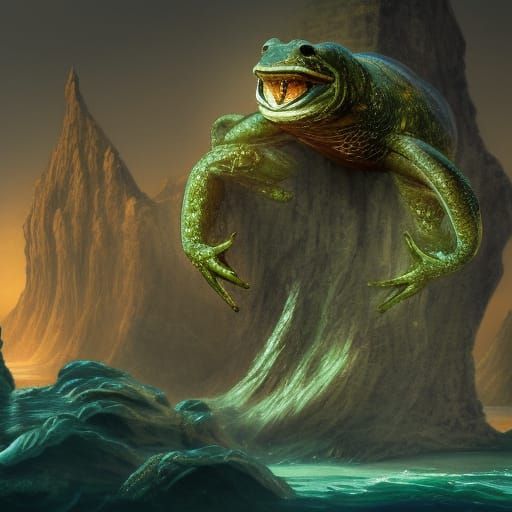 Fantastical Frogman Concept Art in Deep Color