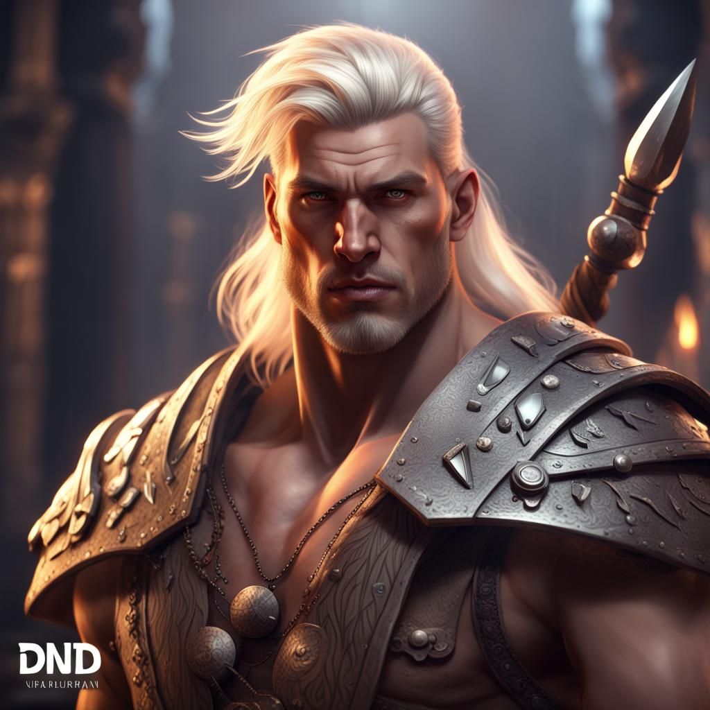 Noble Barbarian in Modern Art Style