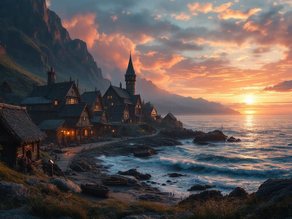 Viking Village at Golden Hour