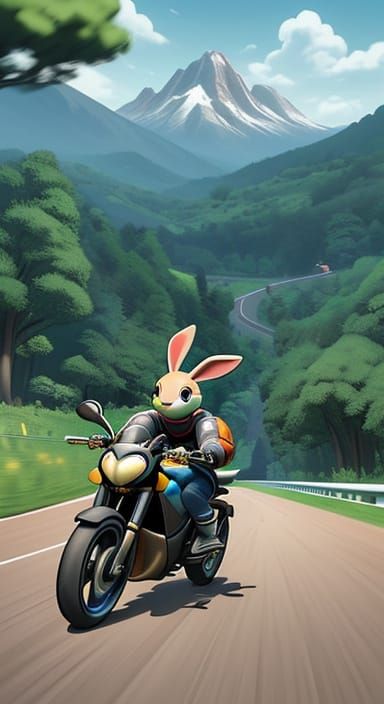 Rabbit and Turtle Speedsters in Breathtaking Countryside