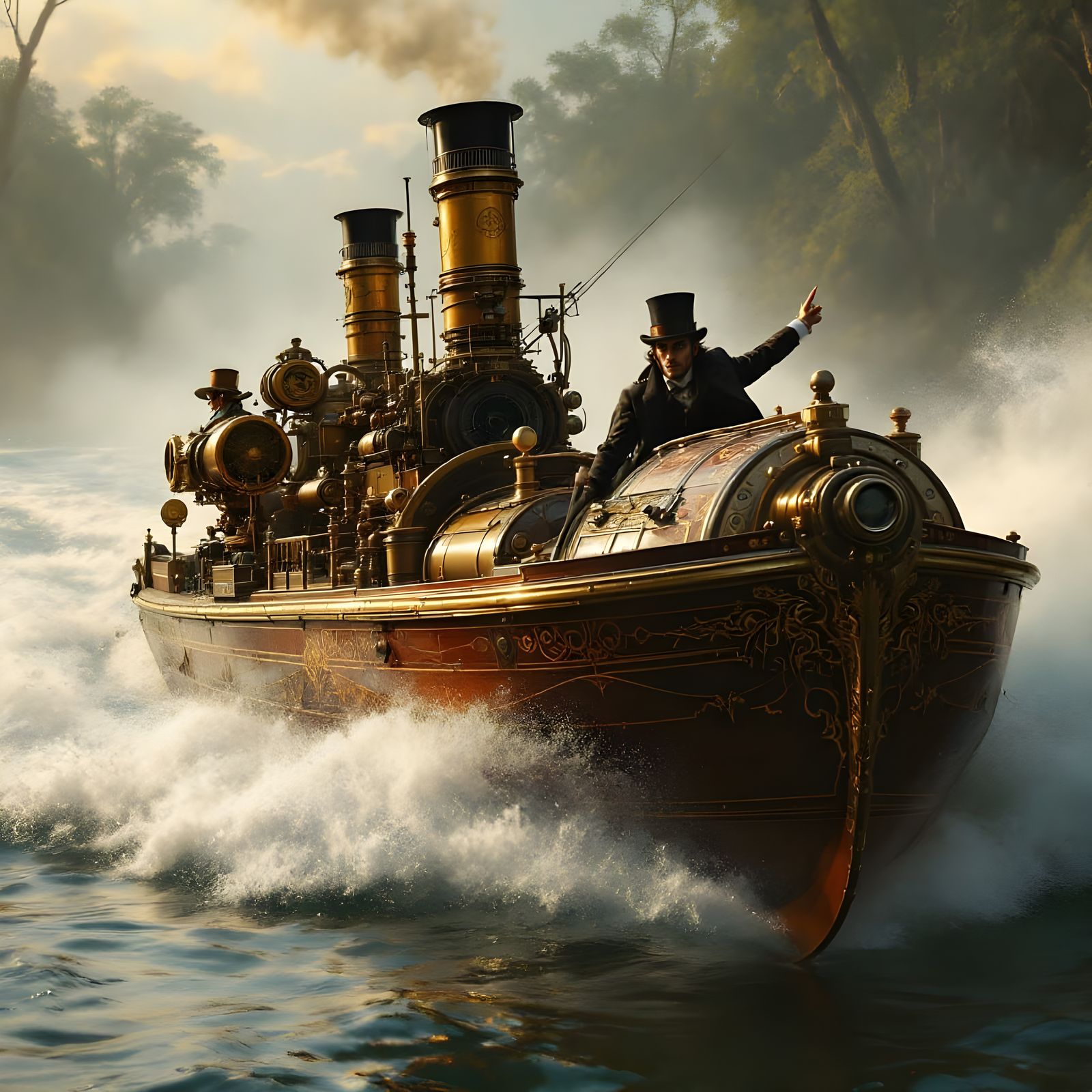 Steampunk Speedboat