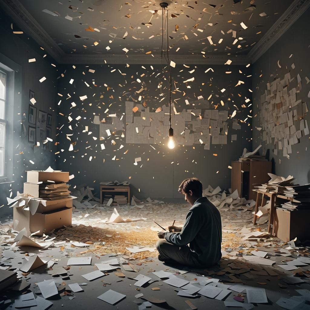 Desolate Room in Cinematic Surrealism Style