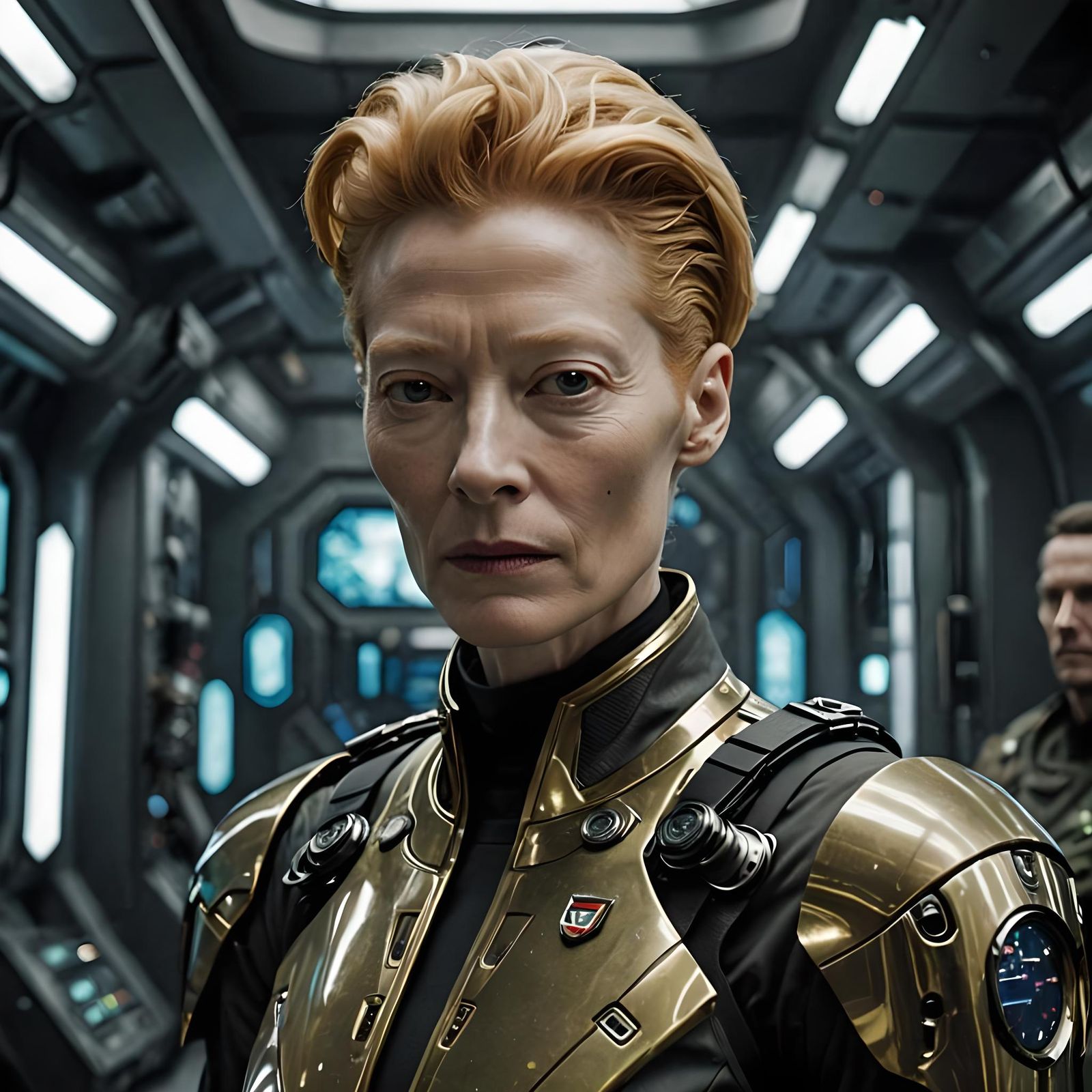 Futuristic Sci-Fi Military Commander in Gilliam-esque Style