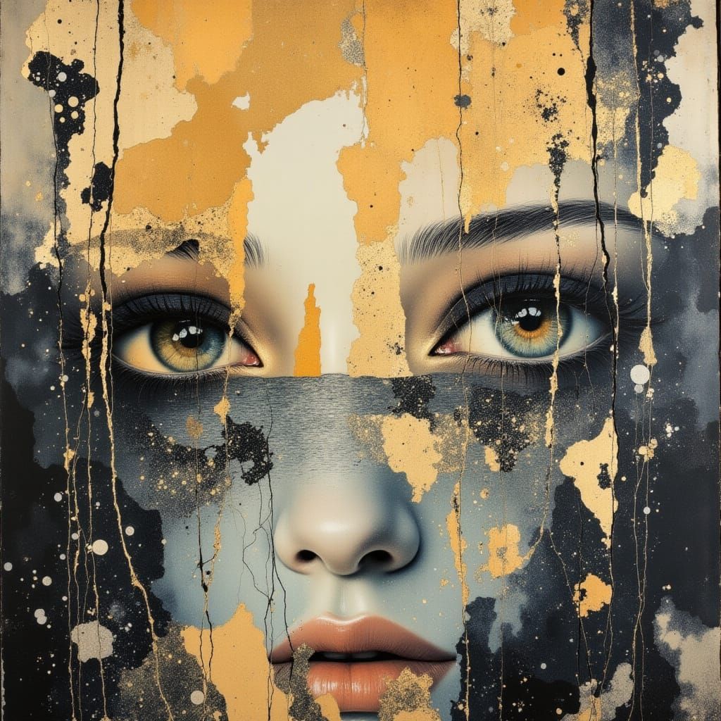 Surreal Swamp Landscape with Eye-Shaped Pools