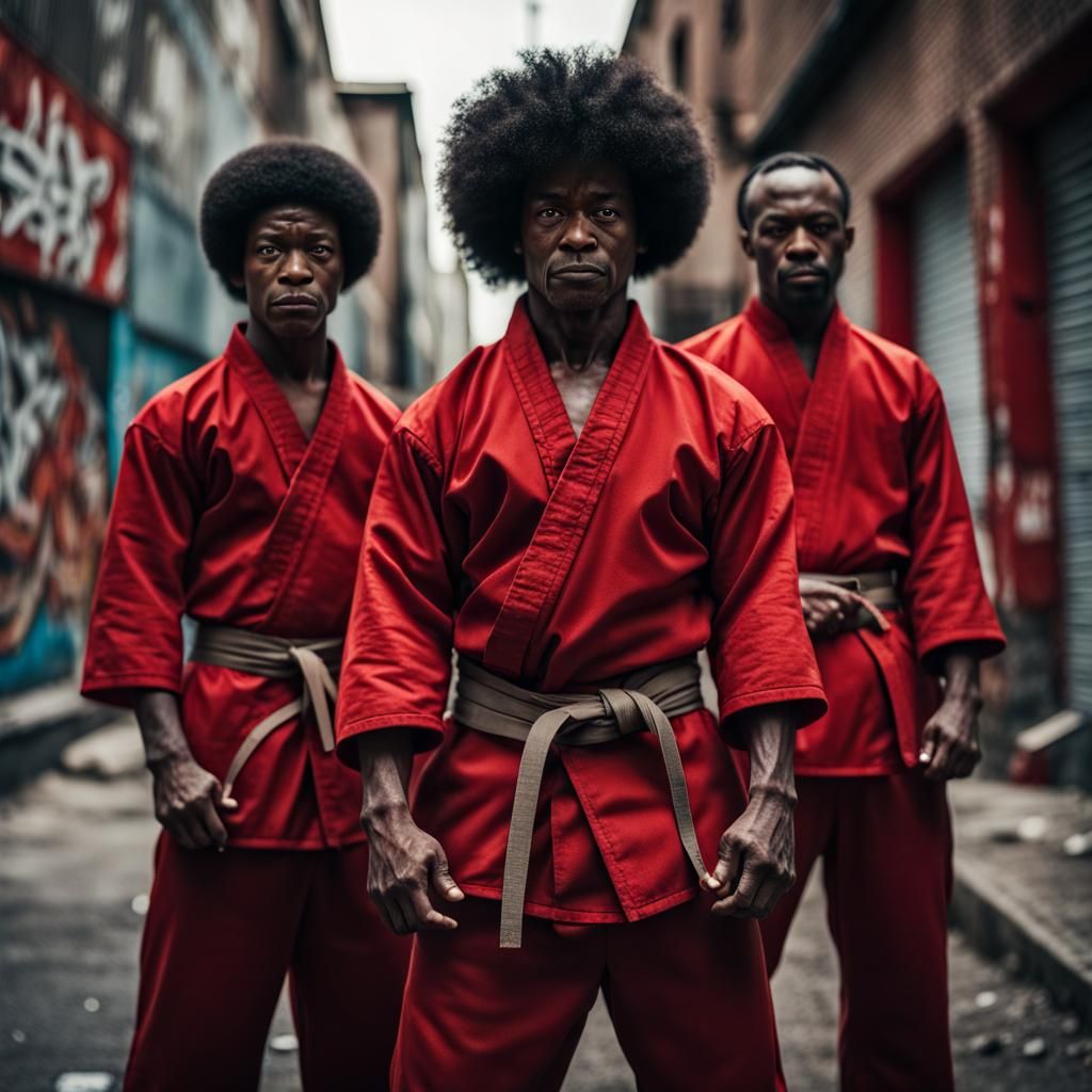 Black Kung Fu Masters in Gritty 70s Style