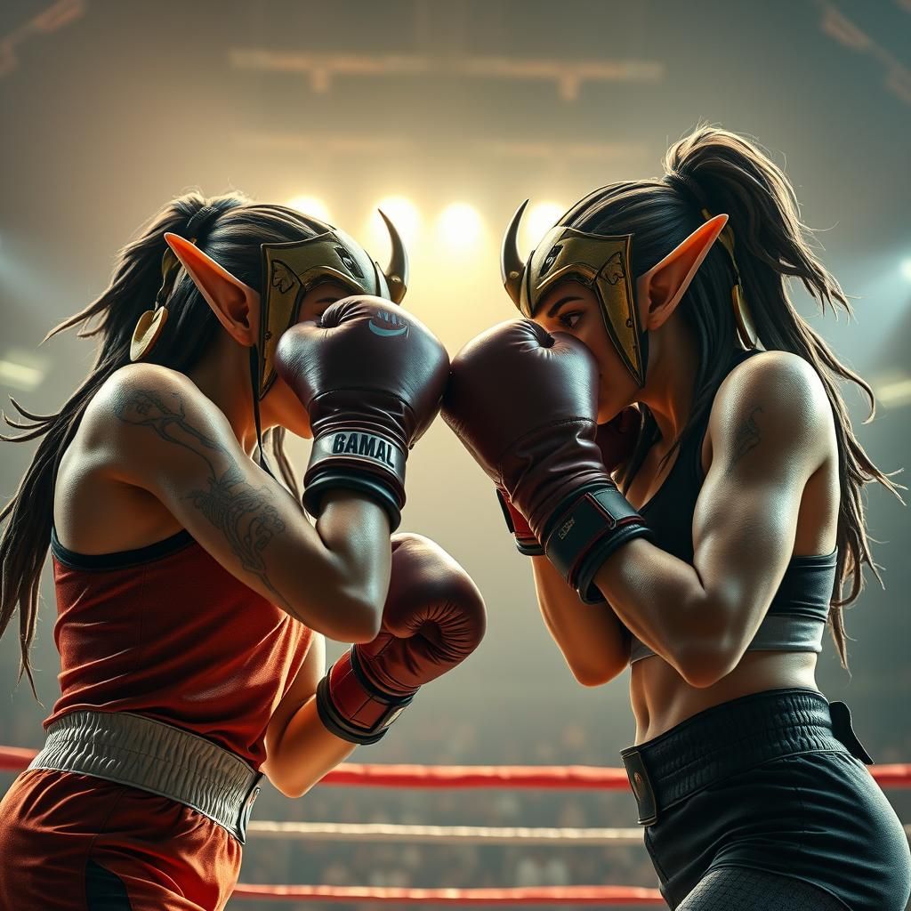 Fantasy boxing match