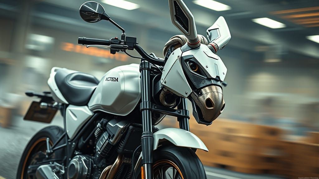 Honda NC750SA Robot Transformation in Metallic Donkey Style