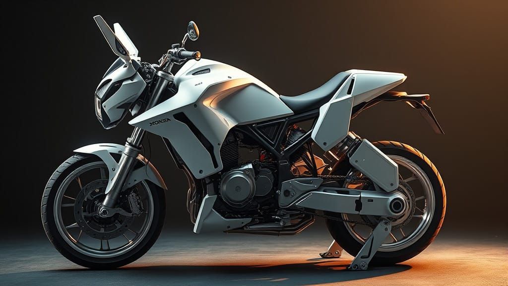 Futuristic Robot Donkey Transforms from Honda Motorbike