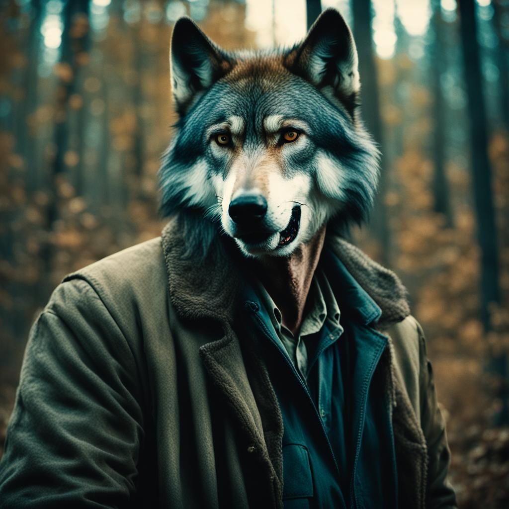 Nicholas Cage as a Wolf: Cinematic Film Still