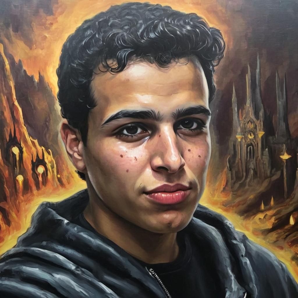 Dark Fantasy Portrait Reflecting Fear in Gothic Style