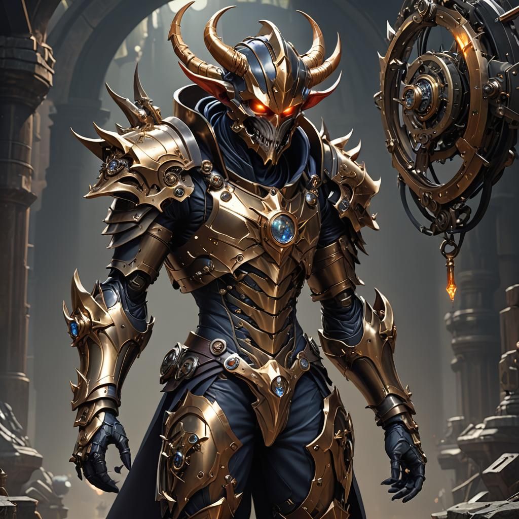 Clockwork Hobgoblin Warlord in Detailed 3D Anime Art