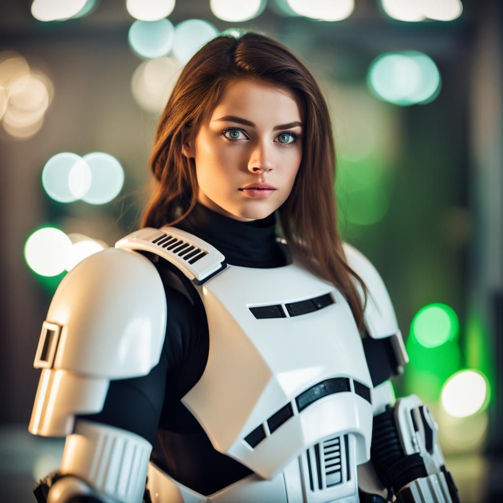 Stormtrooper Girl: Hyperdetailed Professional Photography
