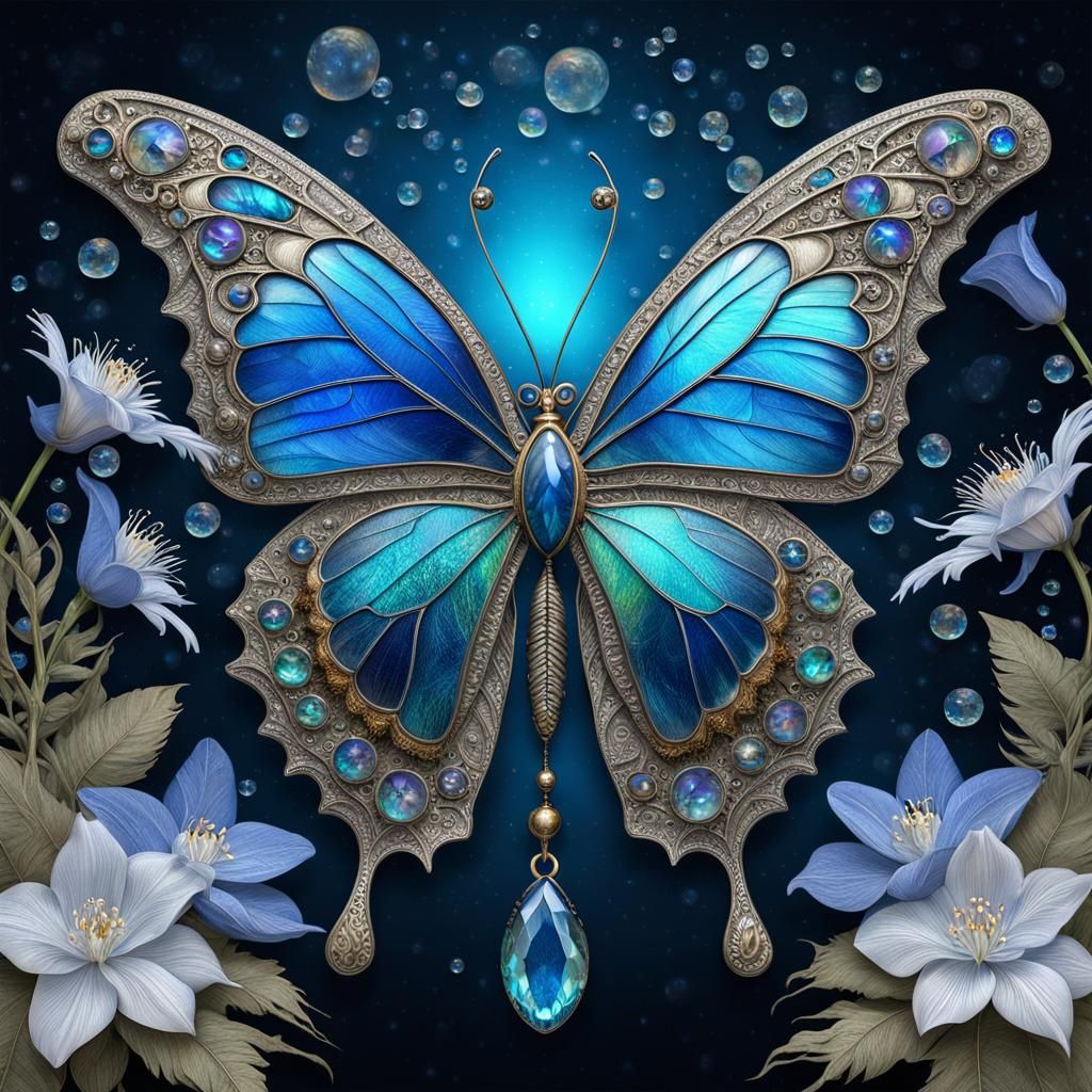 Froud Lee Style Butterfly on Columbine