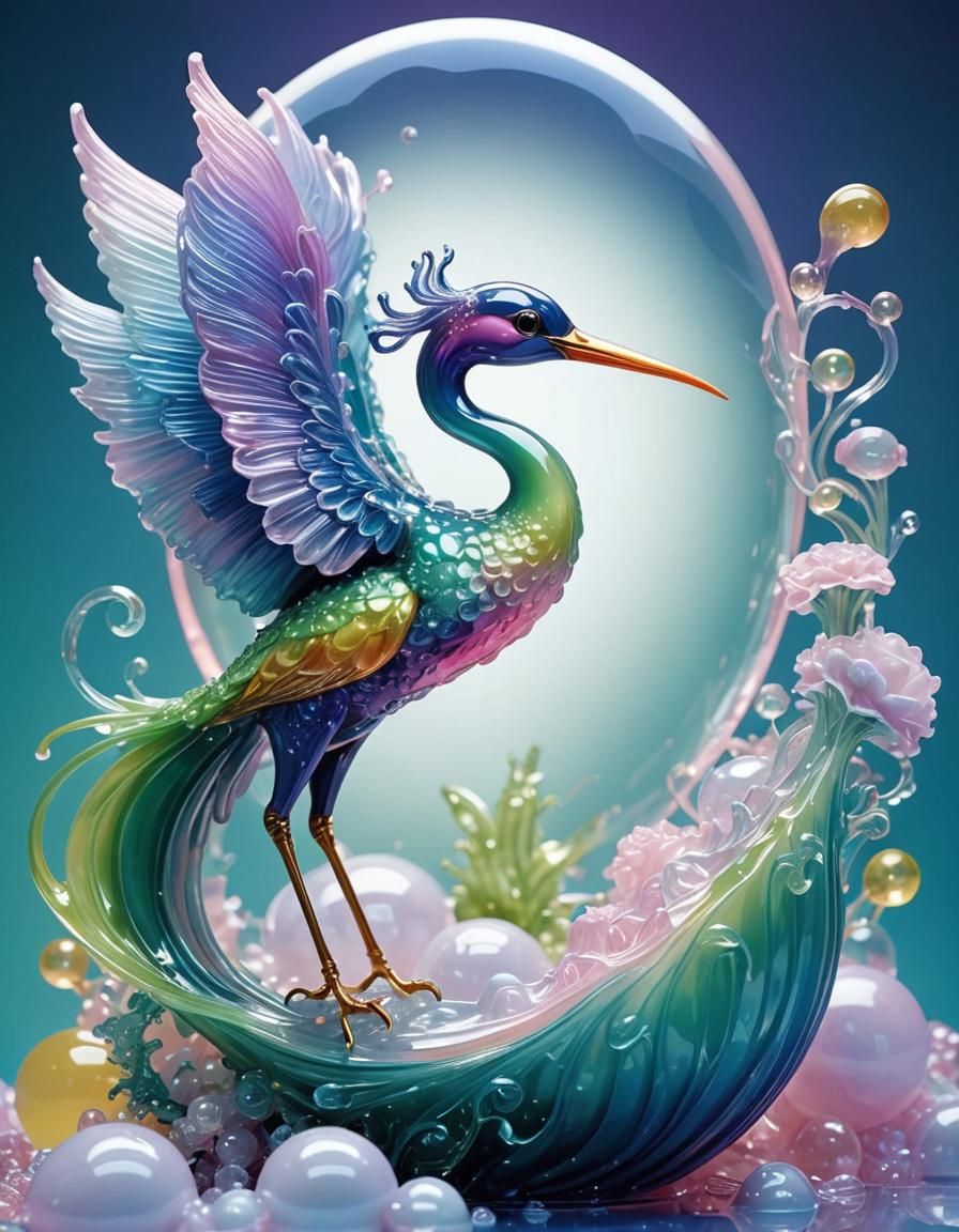 Jelly Bird Figurine, Jelly Art