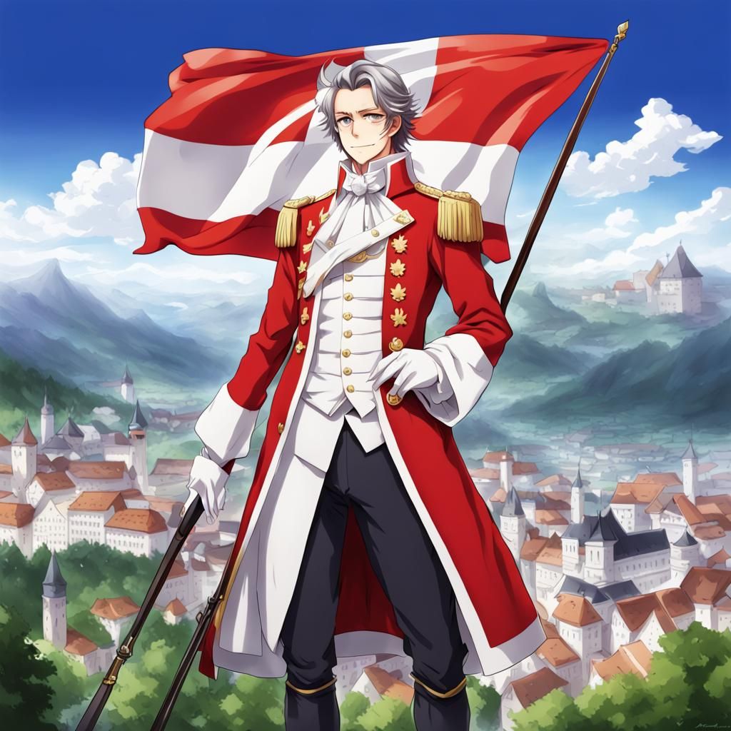 Austria Personified in Anime Style