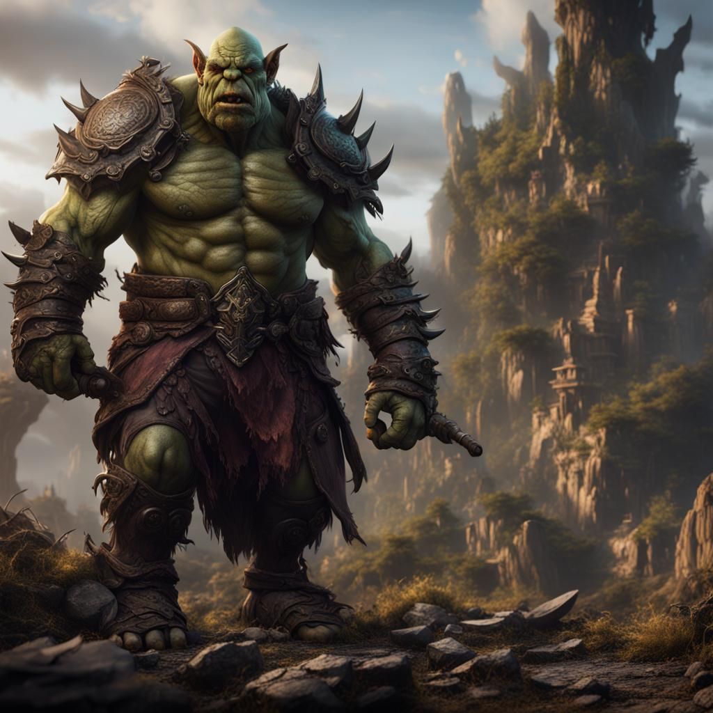 Detailed Orc Matte Painting in Unreal Engine 5