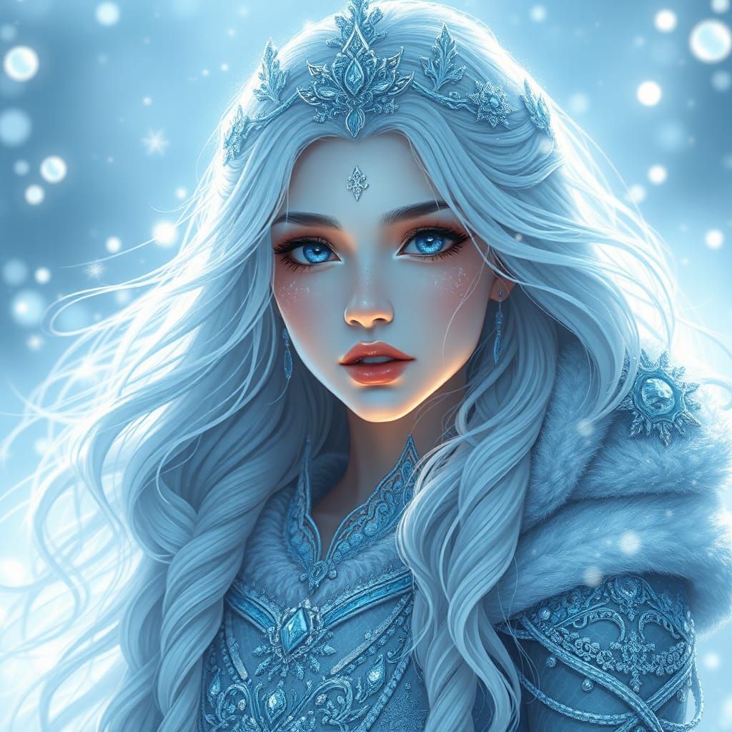 Icy Snow Queen in Winter Wonderland