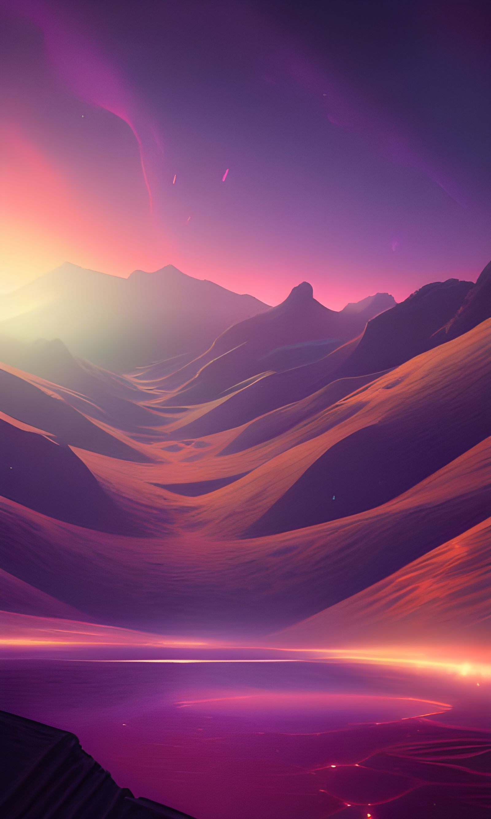 Cosmic Landscape Rendered in Unreal Engine