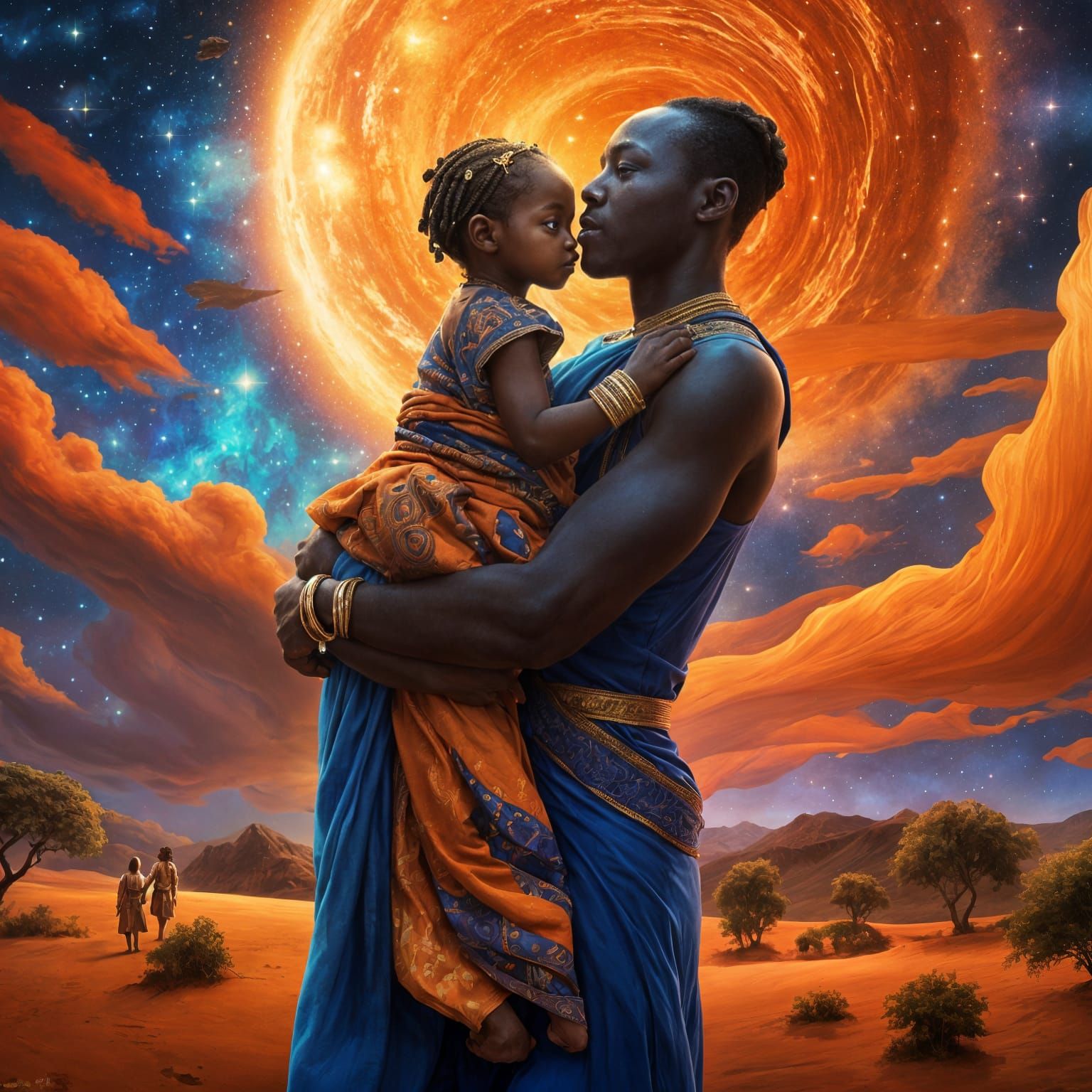 Senegalese Family in Space: A Message of Peace