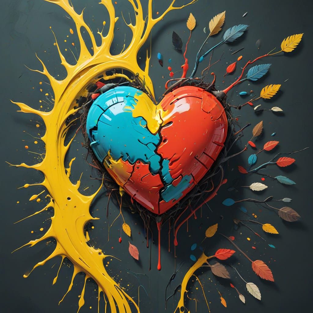 Hyperrealistic Transverse Heart Anatomical Cutaway