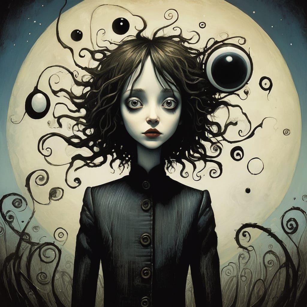 Dark Fantasy Illustration in McKean, Mortensen, Burton Style