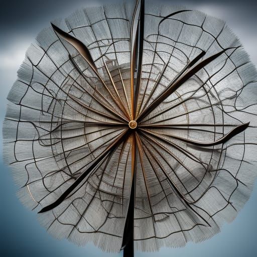Hyperrealistic Wind Kinetic Sculpture in HDR