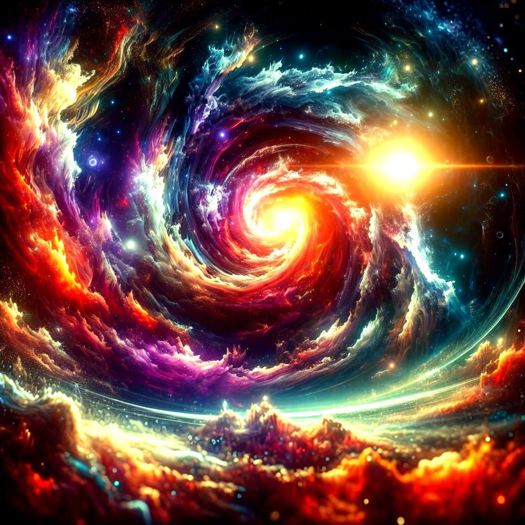 Spectacular Cosmic Hurricane as Matte Painting