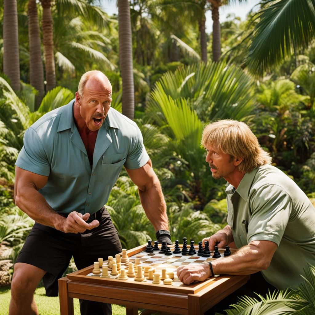 Stone Cold and Steve Irwin Play Checkers