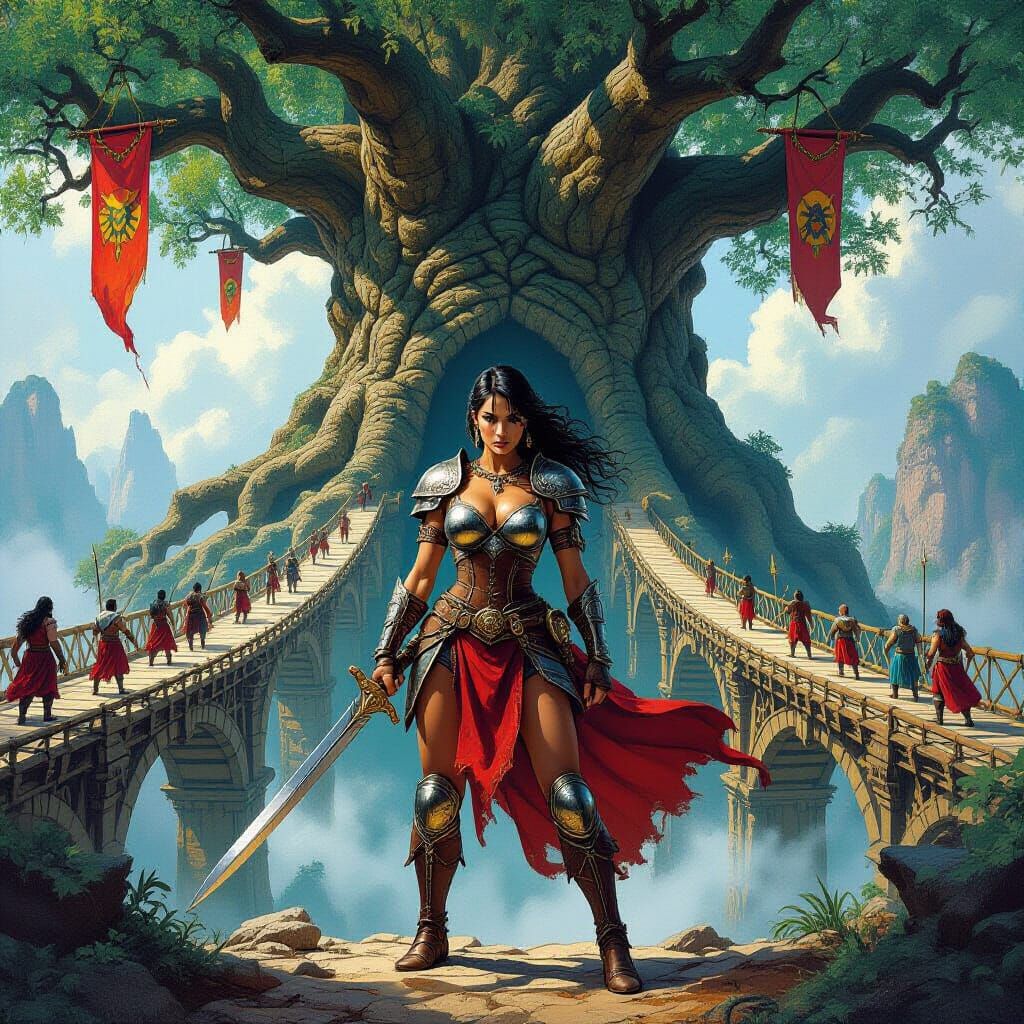 hidden kingdom carved into the base of a massive tree