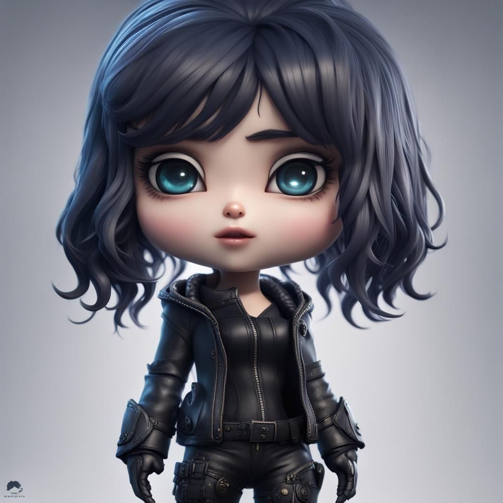 Hyperrealistic Chibi Selene from Underworld