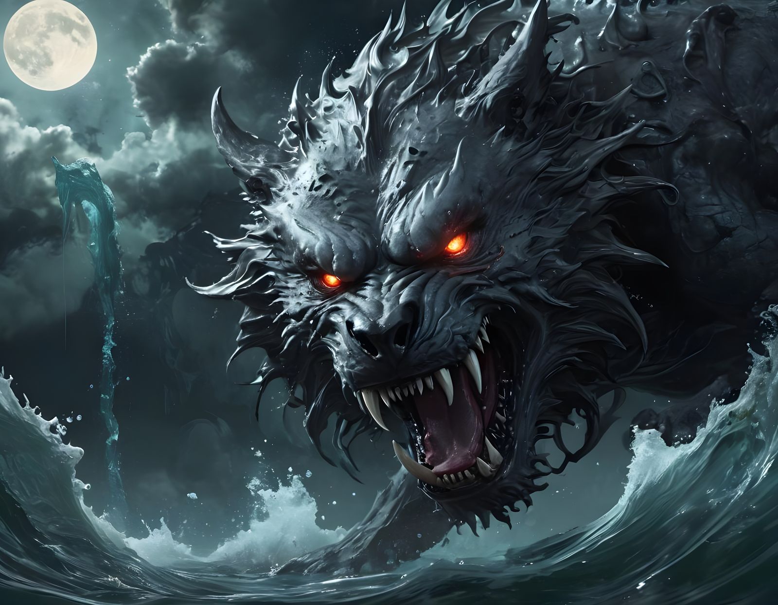 Terrifying Moon Monster Emerges from the Deep